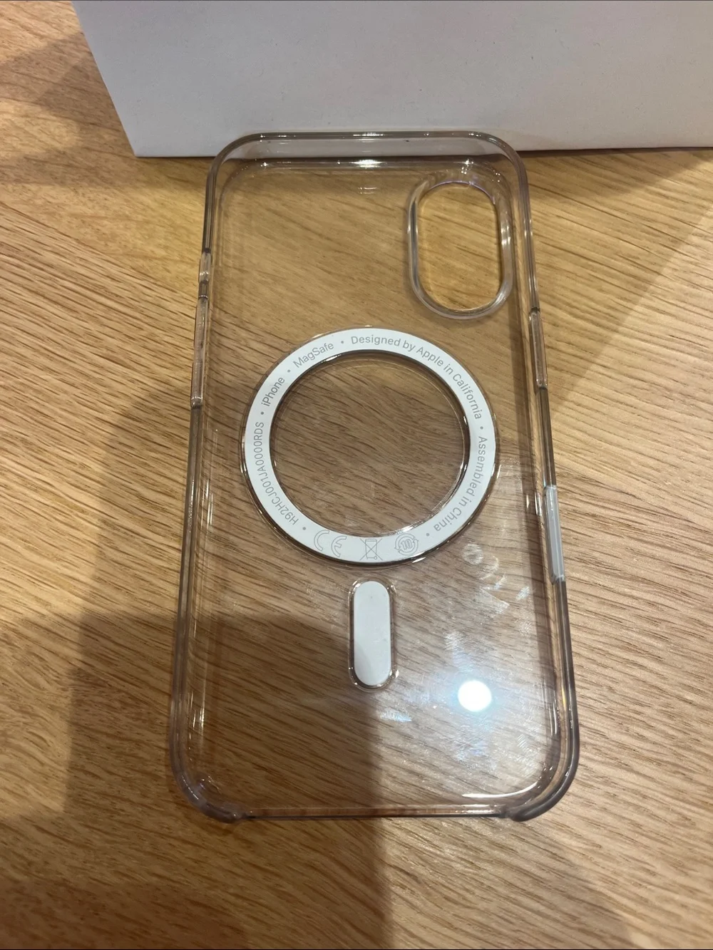 Apple Clear iPhone Case with White MagSafe Ring